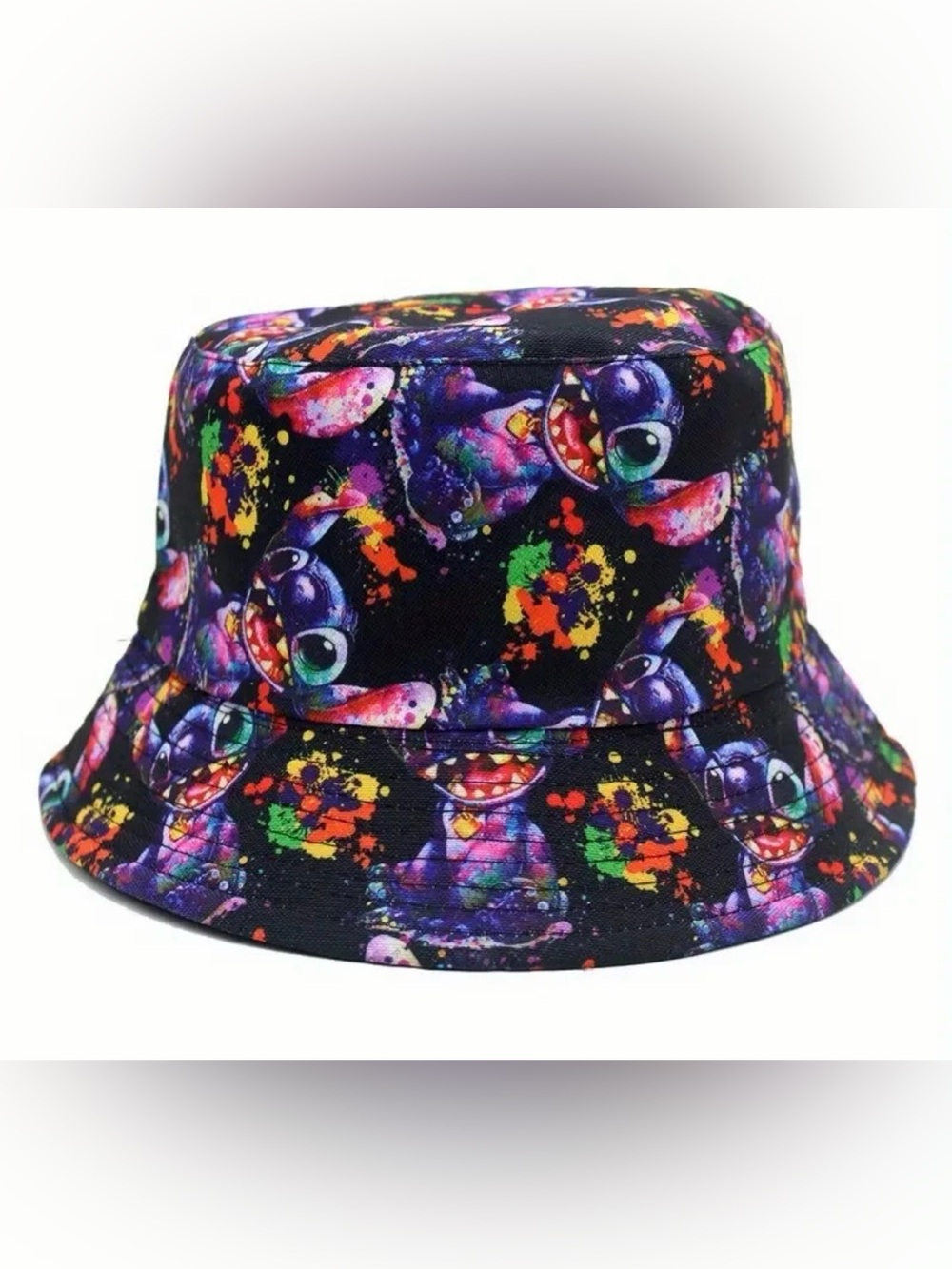 STITCH BUCKET HAT Disney Animation Cartoon Summer Sun Protection Adult Unisex